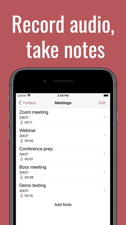 Audio Notes: Record Voice Memo