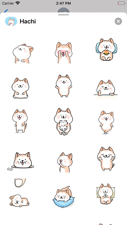 Hachi:Akita Dog Animated Emoji