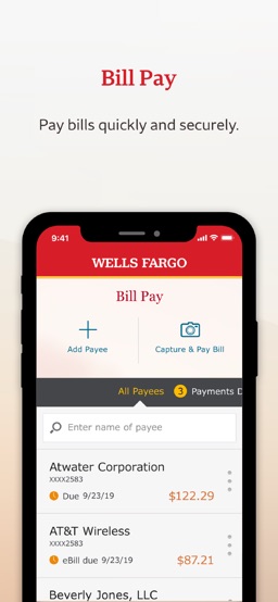 Wells Fargo Mobile app screenshot