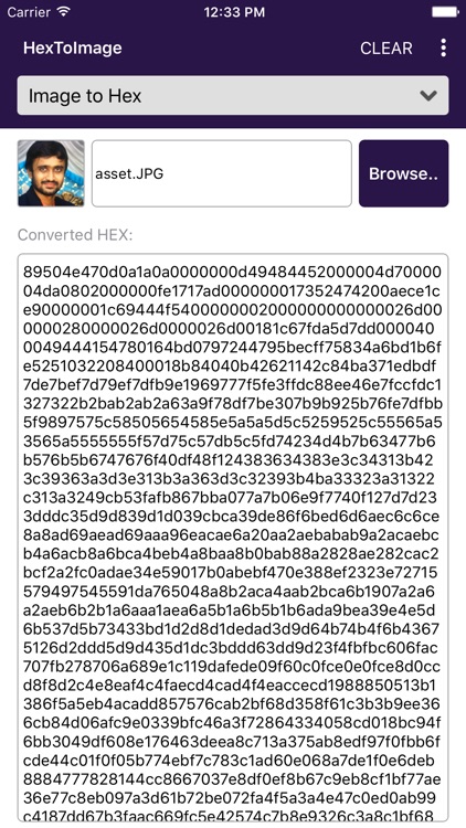 HexToImage Converter