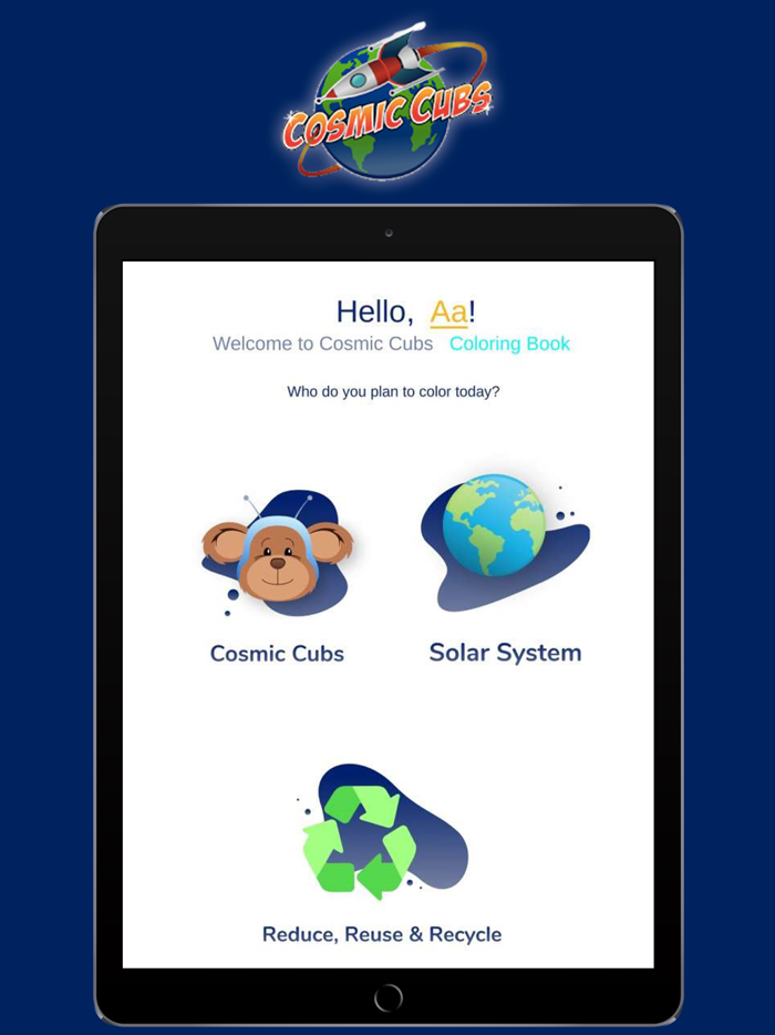 Cosmic Cubs Coloring