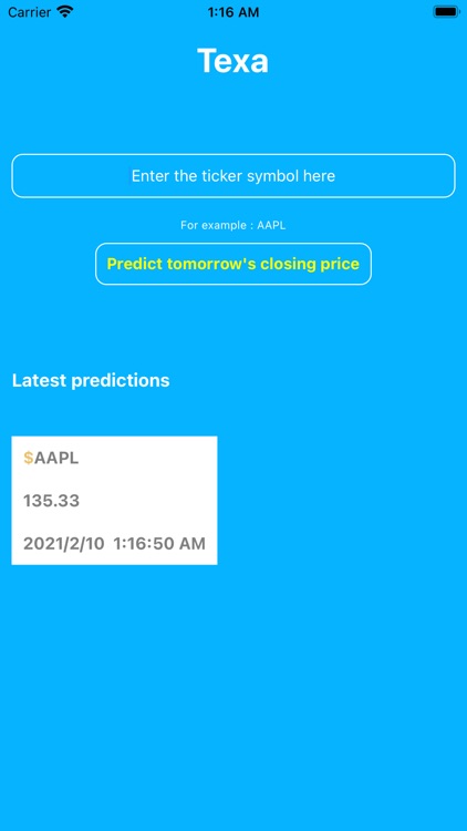 Texa - Stocks Price Predictor screenshot-3