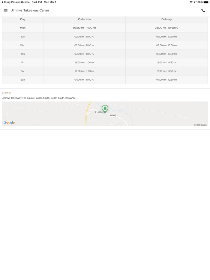 Jimmys Takeaway Callan