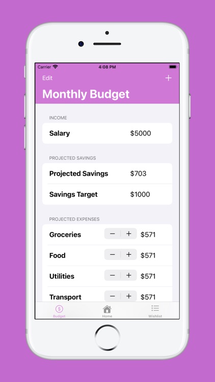 Budget - wishlist tracker