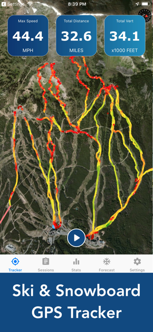 ‎Ski Tracker & Snow Forecast Screenshot