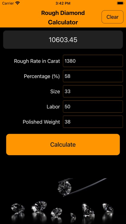 Rough Diamond Calculator