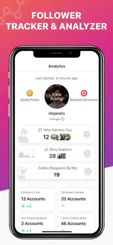 Captura de Pantalla 3 Profile+ Followers Tracker iphone
