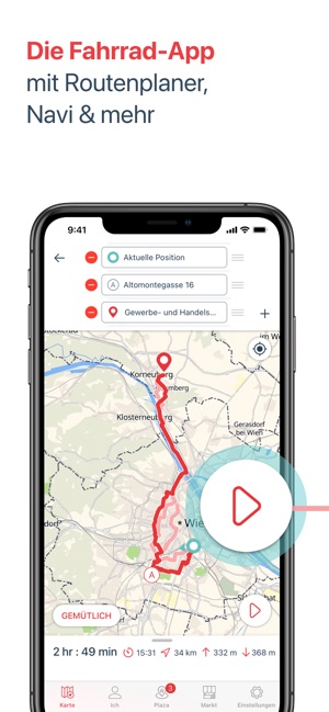bike citizens fahrrad navi app im app store