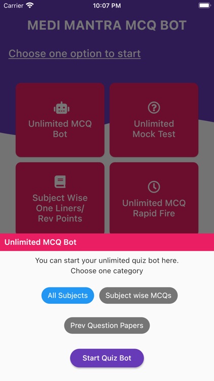 MEDI MANTRA MCQ BOT