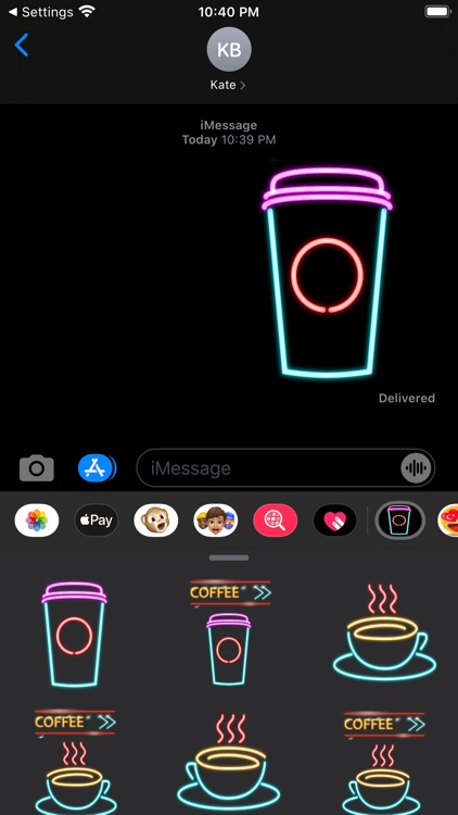 Neon Coffee Stickers