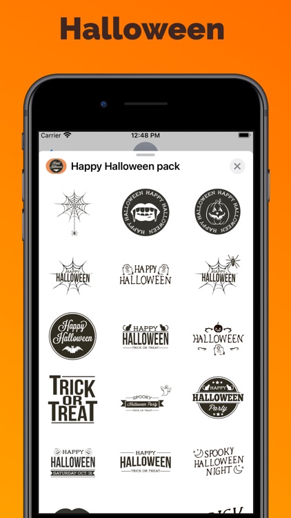 Halloween stickers emoji pack