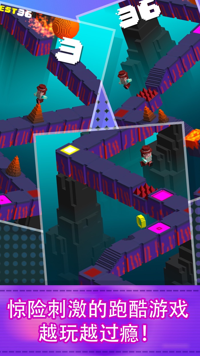 像素跑酷游戏-休闲地铁酷跑小游戏