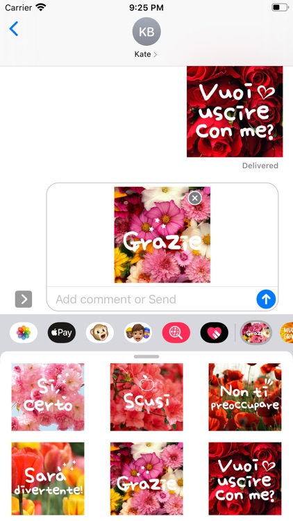 Flower Messaging for Italian