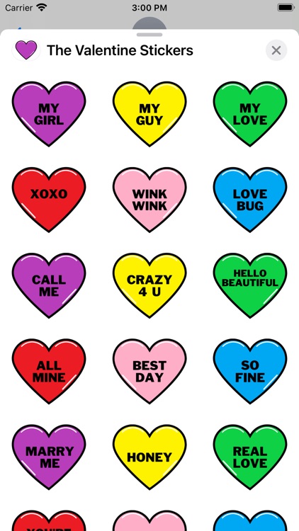 The Valentine Stickers