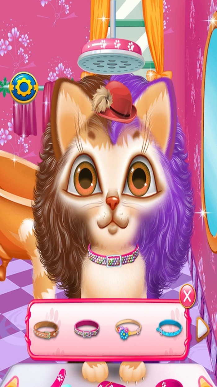Crazy Cat Hair Salon-Care Game