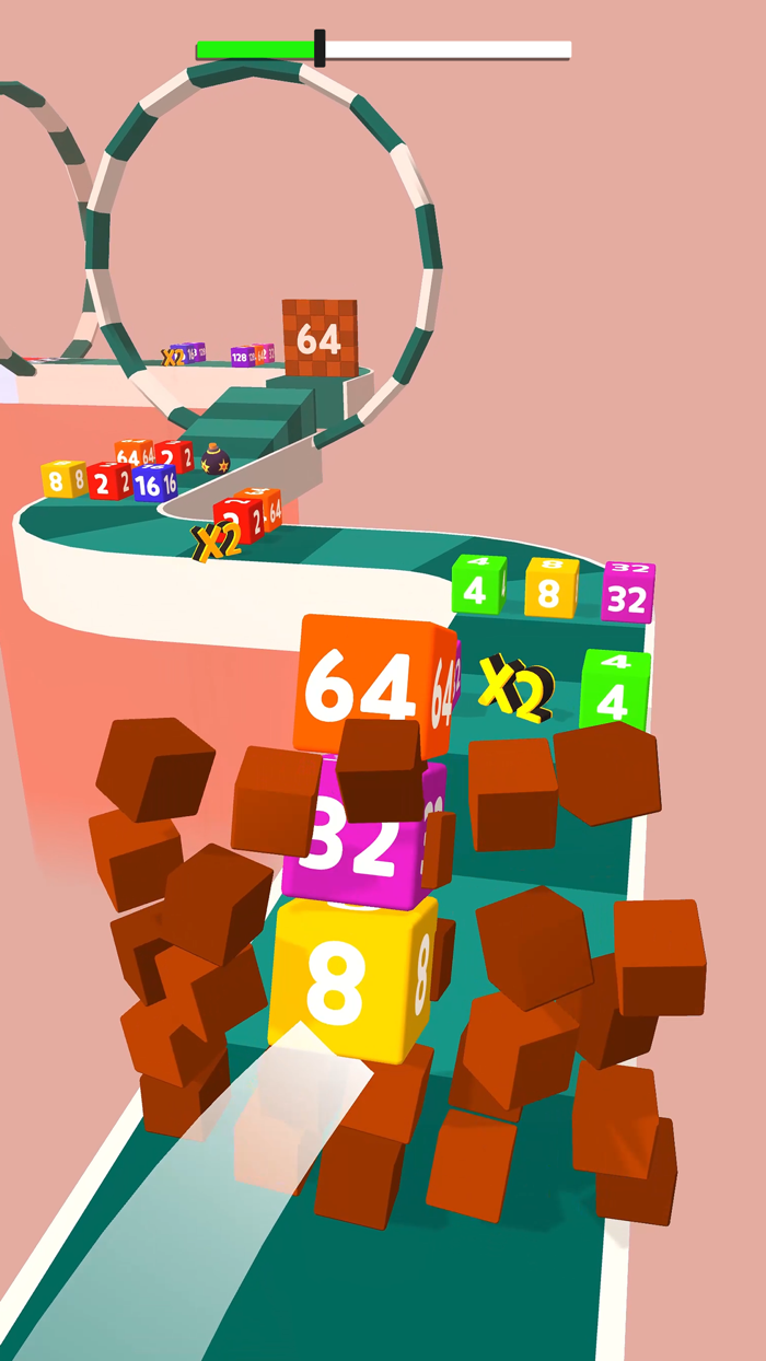 Merge Road Cube 2048