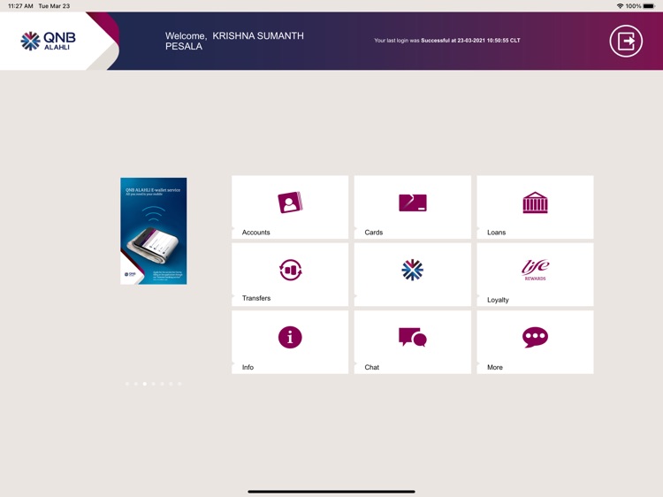 QNB ALAHLI Mobile for iPad