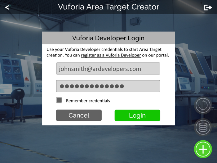 Vuforia Area Target Creator