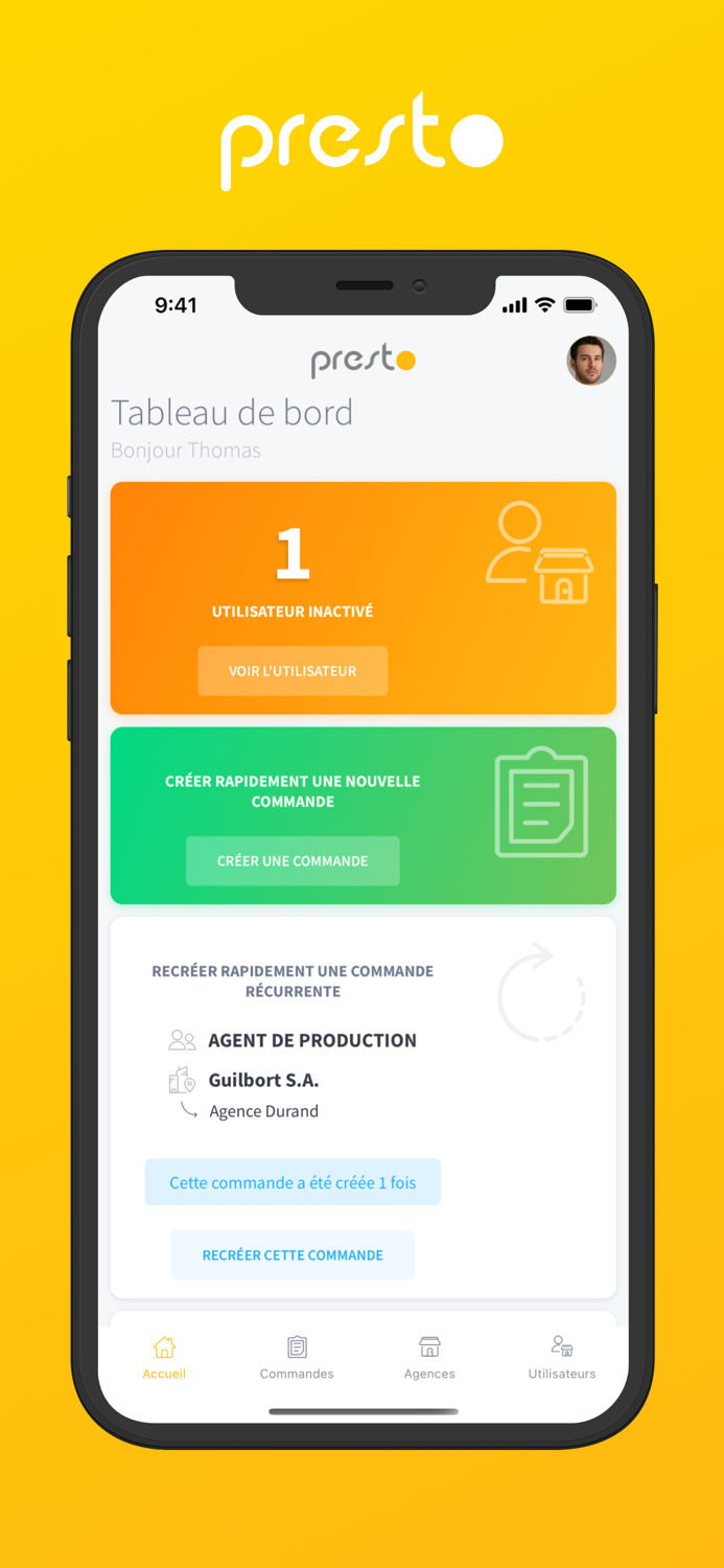 Presto - Mon espace client