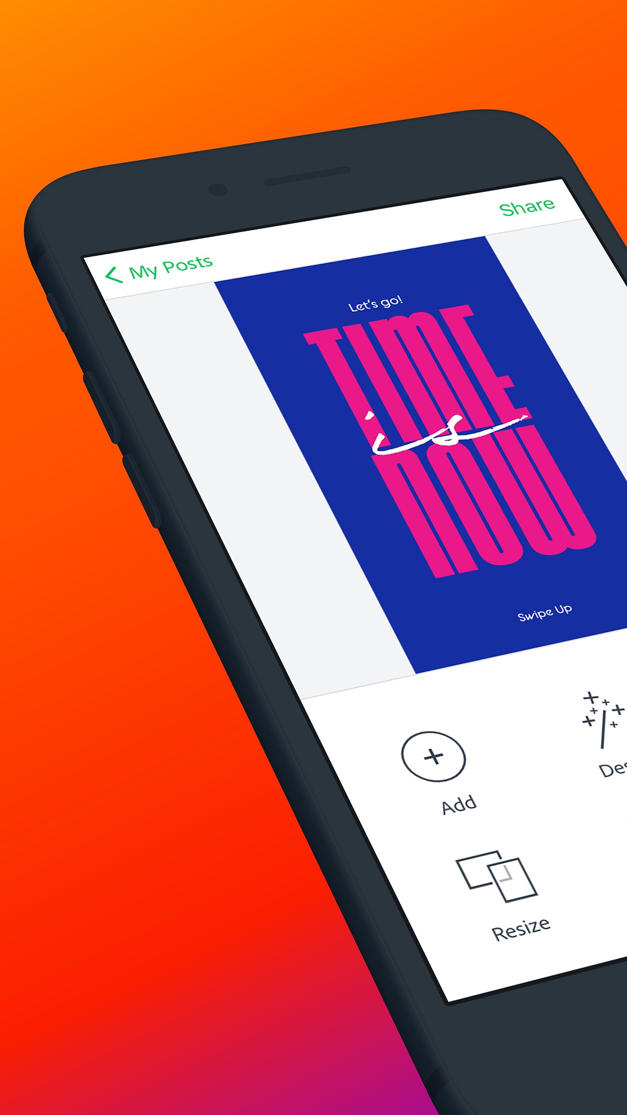 Screenshot do app Adobe Spark Post: Insta Editor