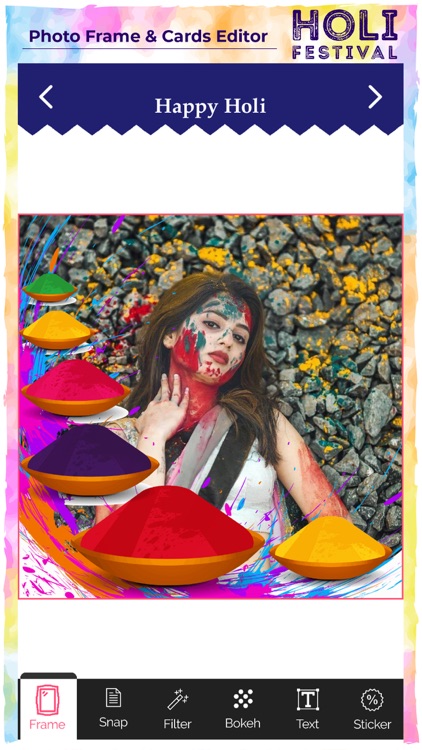 Holi Photo Frame & Card Editor