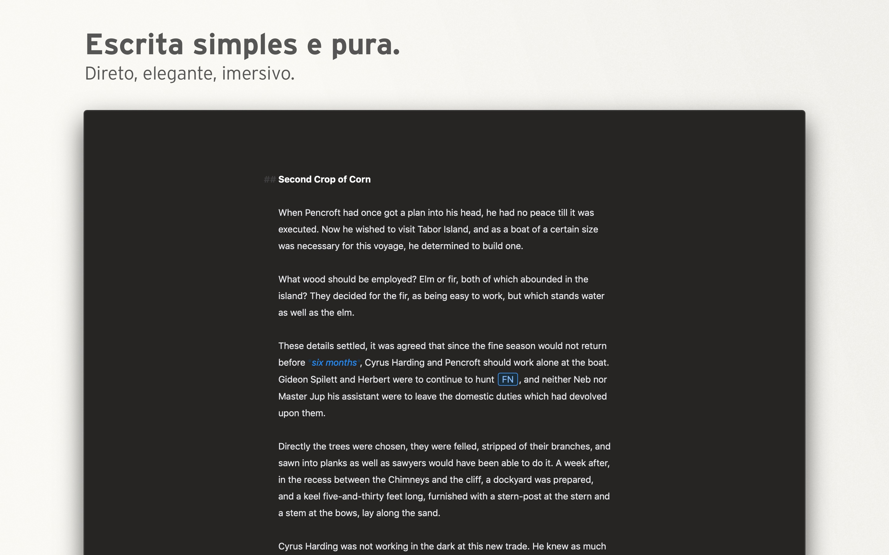 Screenshot do app Ulysses