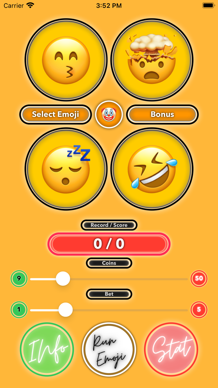 Emoji Game Slot Card