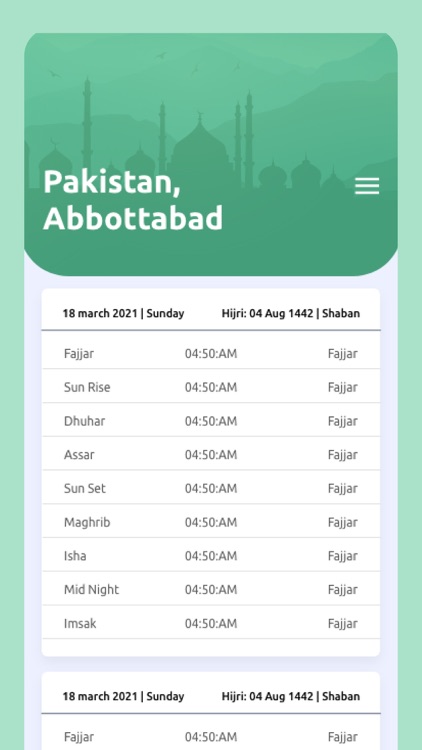 Islamic calendar, compass