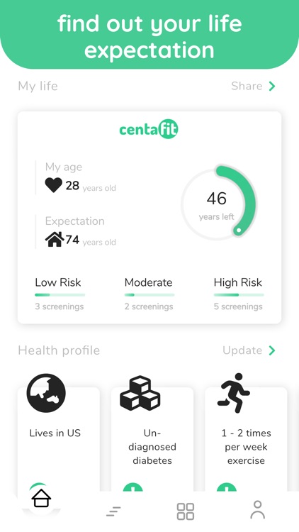 Centafit - Health Tests