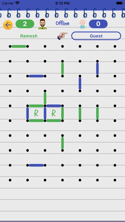 Chukki - Dots and Boxes Game screenshot-2
