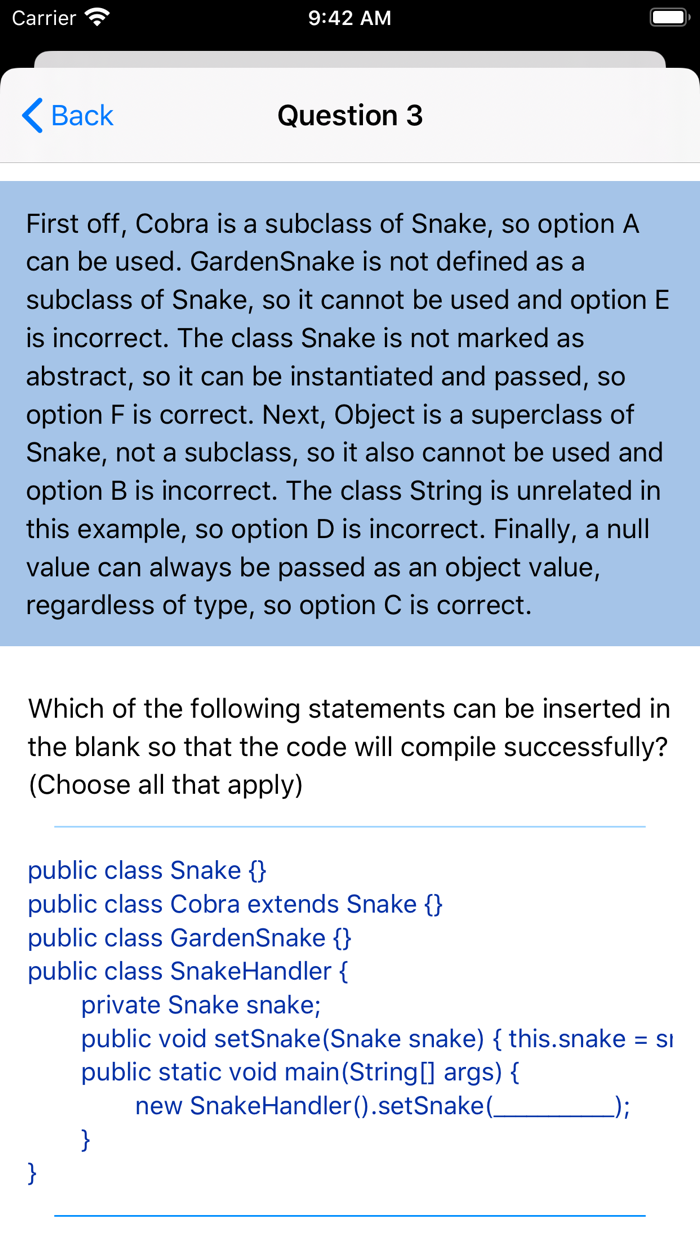 OCA Test SE8 1Z0-808