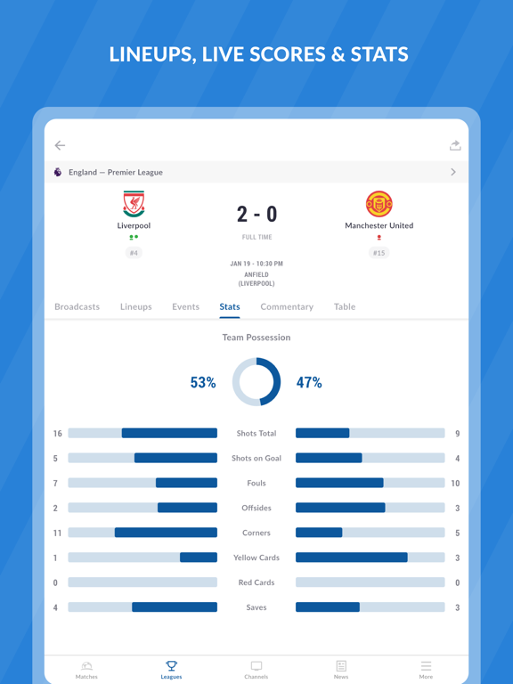 Live Soccer TV: Scores & Stats screenshot 2