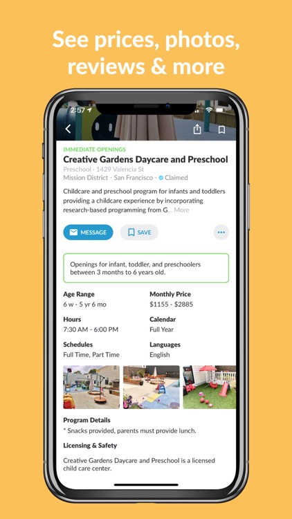 Winnie: Find Child Care Nearby