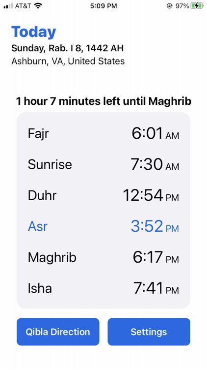 Muslim Prayer Times & Qibla!