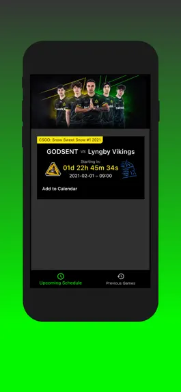 Game screenshot Godsent - CS:GO Game Schedule mod apk