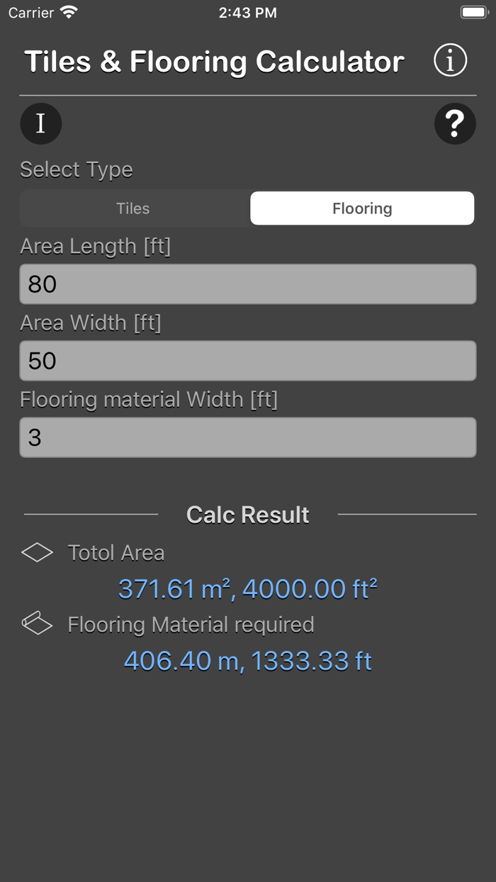 Tiles and Flooring Calculator