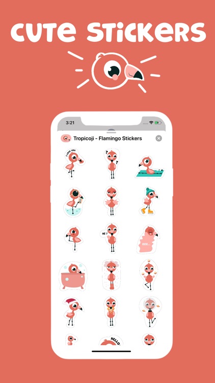 Tropicoji - Flamingo Stickers