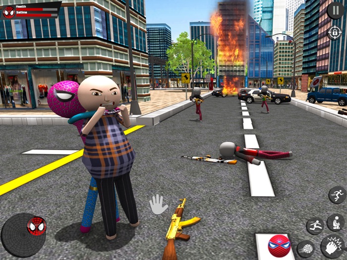 Spider Stickman Warriors Hero