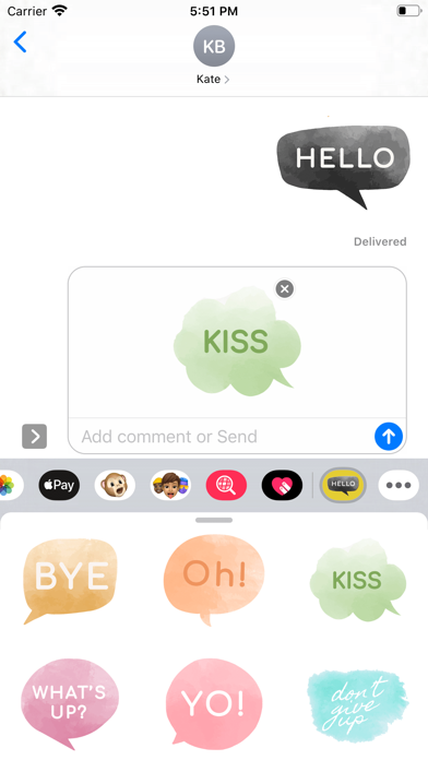 Bubble Texts Stickers screenshot 2