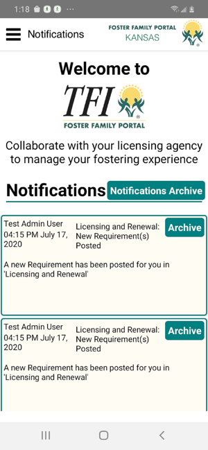 TFI Foster Family Portal