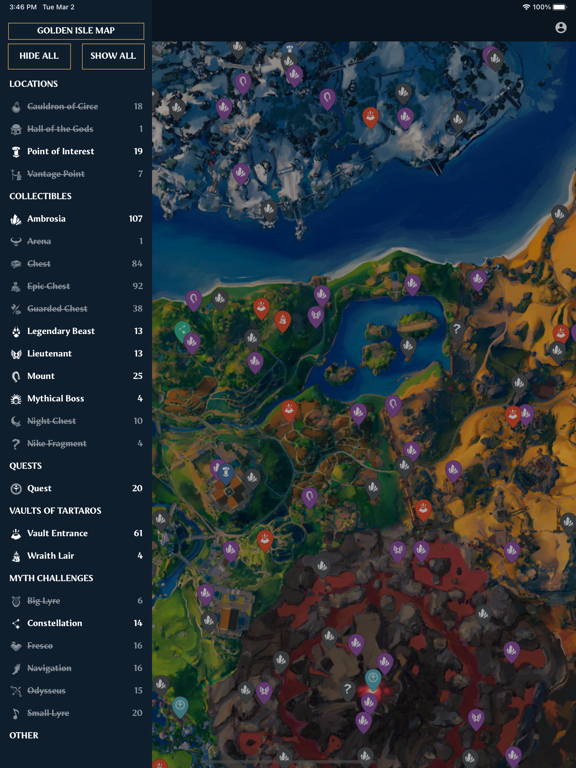 MapGenie: Fenyx Rising Map screenshot 2