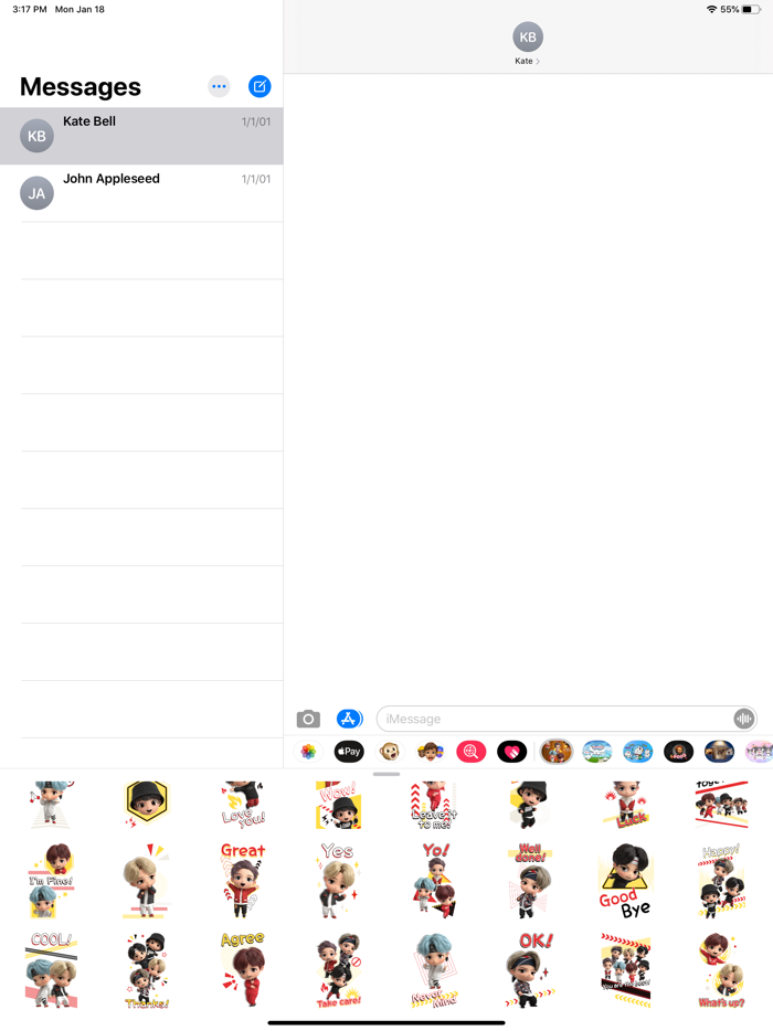 TinyTAN MIcDrop Stickers