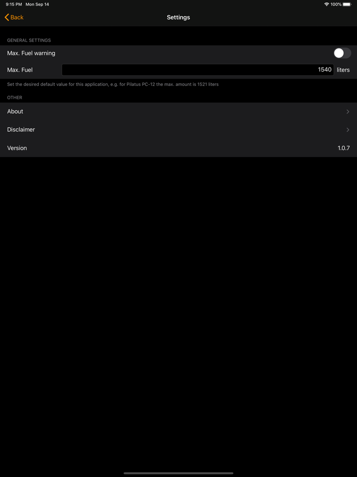 Airro Aviation Fuel Calculator