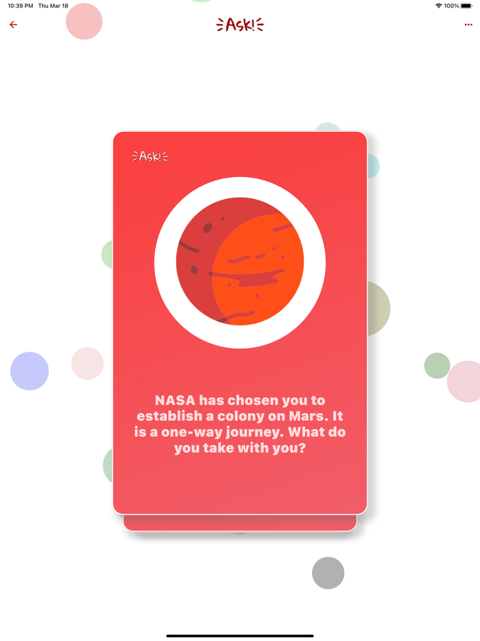 Ask Party card and quiz game