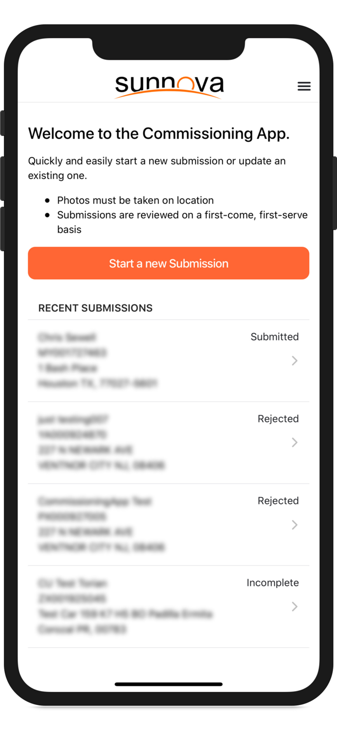 Sunnova Commissioning