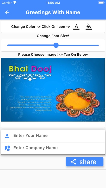 Bhai Dooj Wishes Card Maker screenshot-5