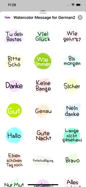 Watercolor Message for German2(圖3)-速報App