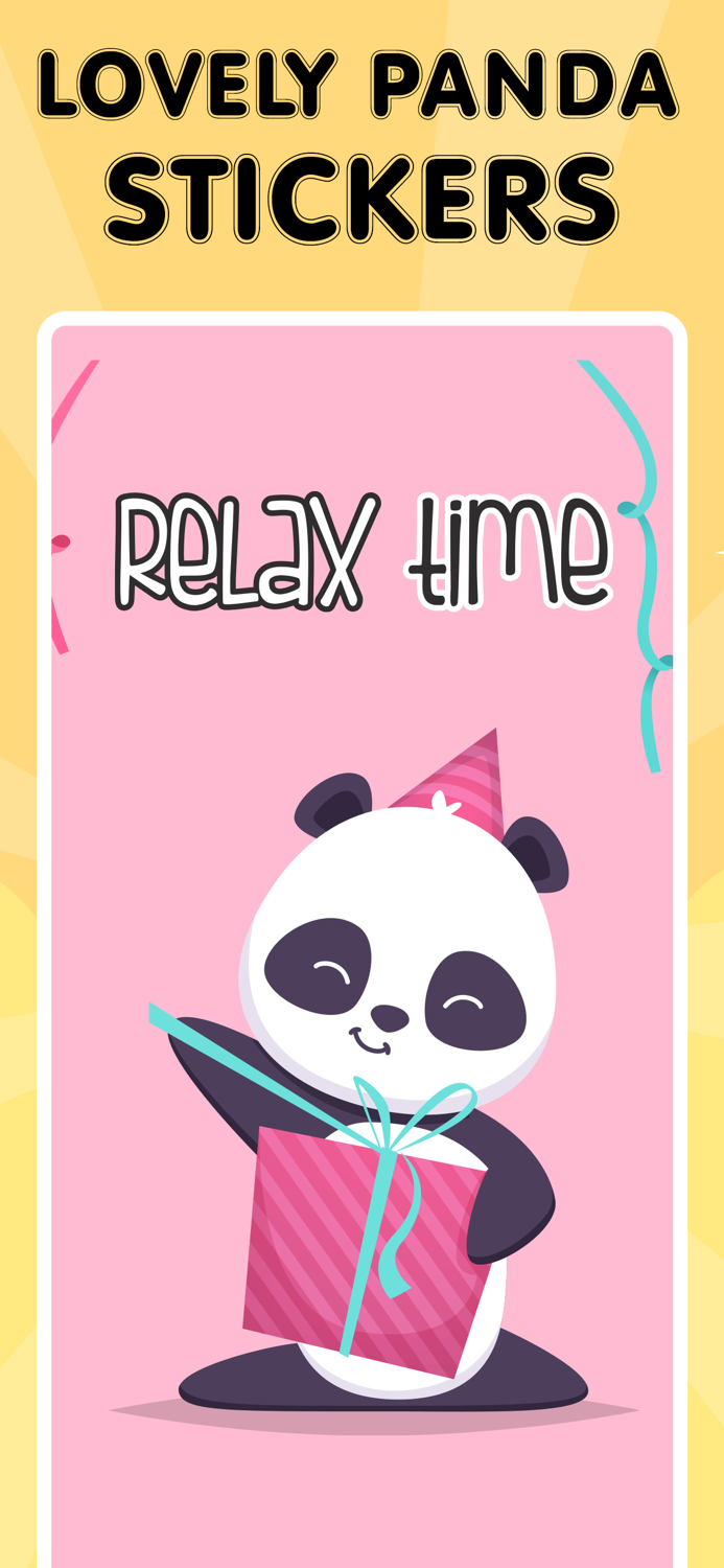 Lovely Panda Stickers  Emojis