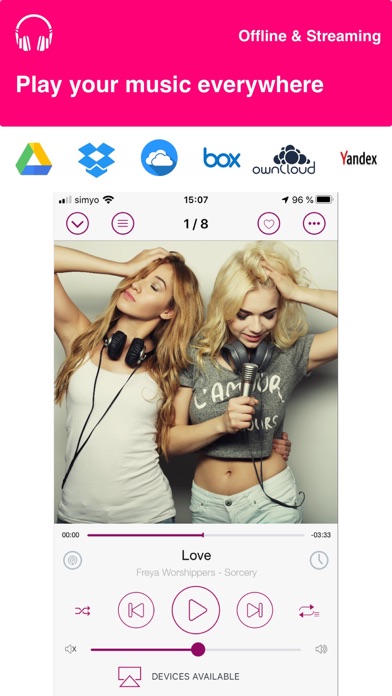 Cloud Music Player & Downloader Pro - Free space with Dropbox, Google Drive, OneDrive, Box and ownCloud Screenshot 1