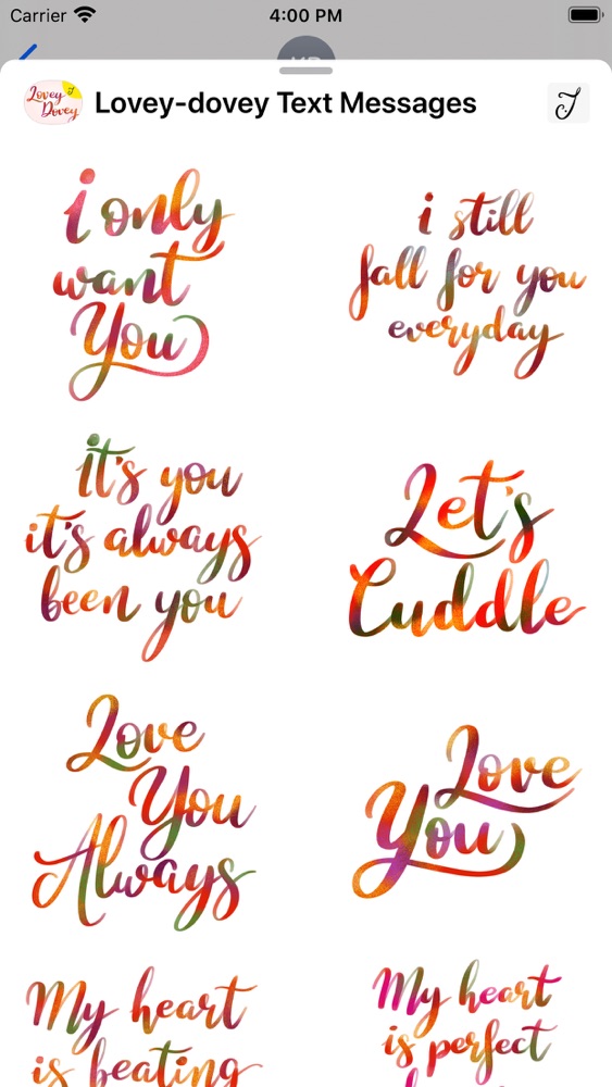 Loveydovey Text Messages App for iPhone Free Download Loveydovey
